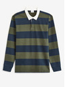 Celio Blau und grün gestreiftes Herren-Poloshirt Celio Verugby
