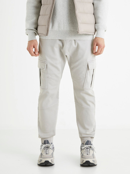 Celio Hellgraue Herrenhose mit Taschen Celio Cargo