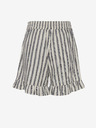 ICHI Grau- und cremefarbene gestreifte Shorts für Damen ICHI