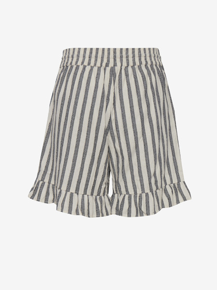 ICHI Grau- und cremefarbene gestreifte Shorts für Damen ICHI