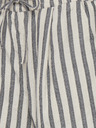 ICHI Grau- und cremefarbene gestreifte Shorts für Damen ICHI