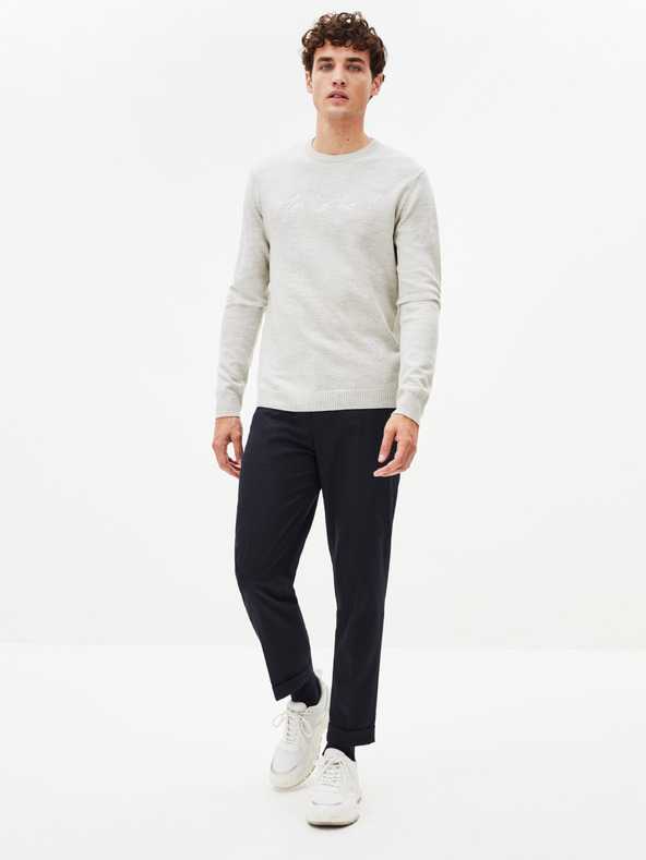 Celio Hellgrauer Herren Pullover Celio Apenoel