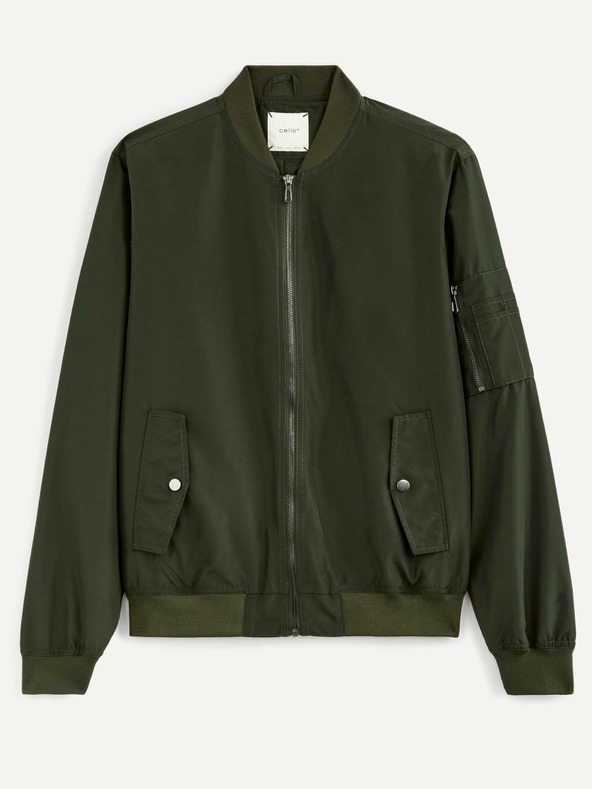 Celio Dunkelgrüne Herrenjacke Celio Rualfbomb