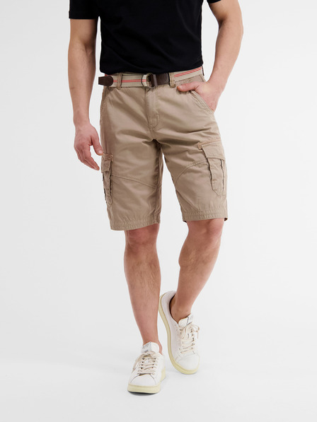 LERROS Beigefarbene Herren-Shorts mit Gürtel von LERROS