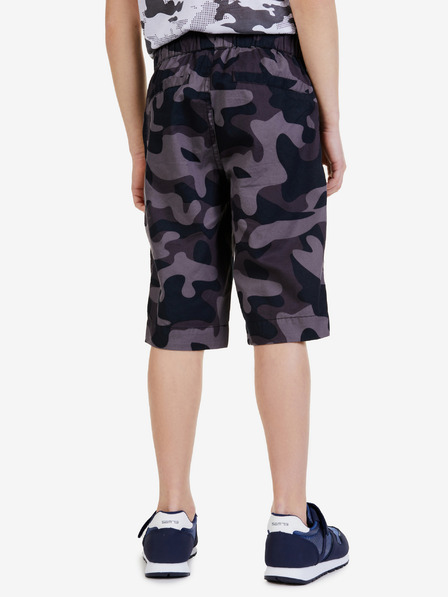 Sam 73 Schwarze gemusterte Shorts für Jungen SAM 73 Spencer