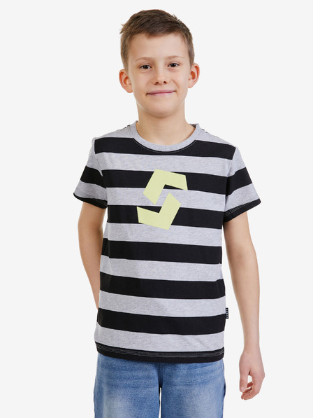 Sam 73 Schwarz-grau gestreiftes T-Shirt für Jungen SAM 73 Stanley