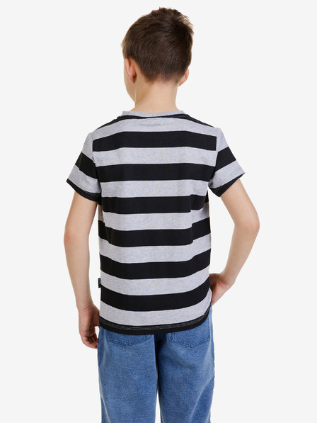 Sam 73 Schwarz-grau gestreiftes T-Shirt für Jungen SAM 73 Stanley
