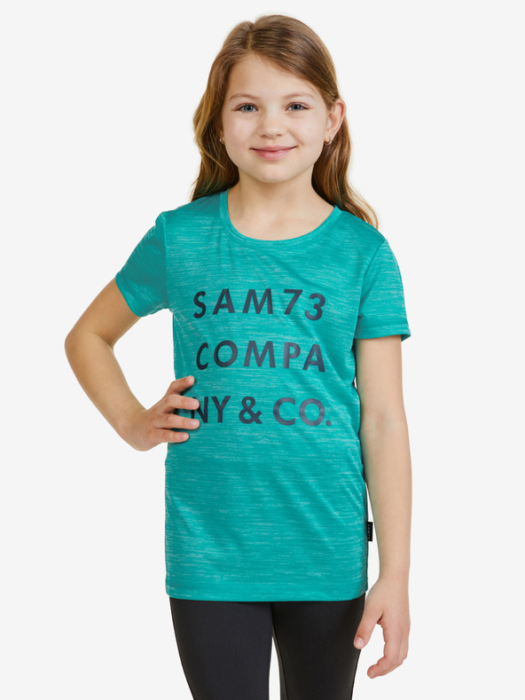 Sam 73 Petrolfarbenes Mädchen-T-Shirt SAM 73 Ablaka