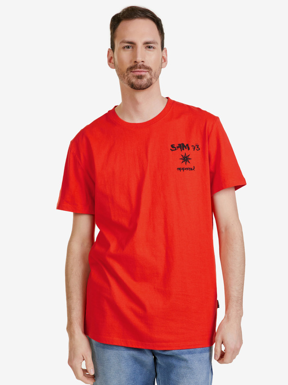 Sam 73 Rotes Herren-T-Shirt SAM 73 Terence