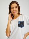 Sam 73 Weißes Damen-T-Shirt mit Tasche SAM 73 Marie