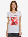 Sam 73 Weißes Damen-T-Shirt mit SAM 73 Ilda-Aufdruck