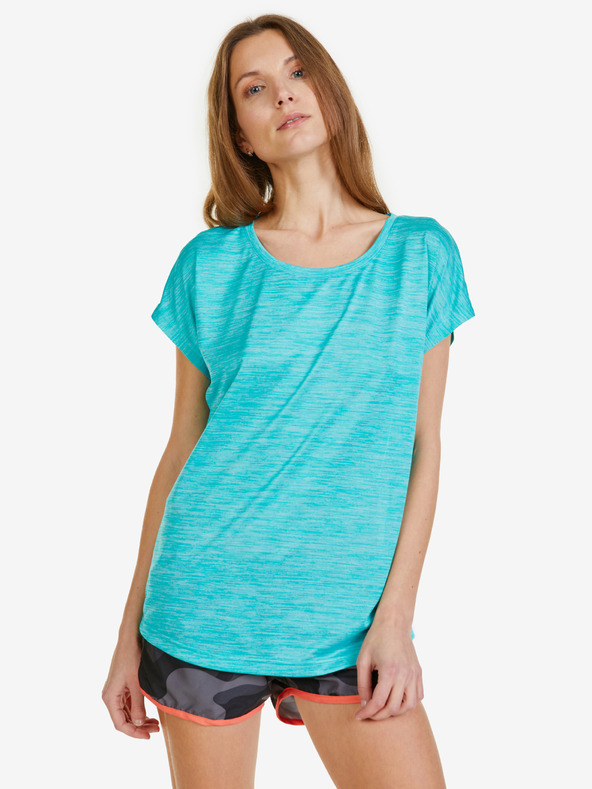 Sam 73 Türkisfarbenes gestreiftes Damen-T-Shirt SAM 73 Naska