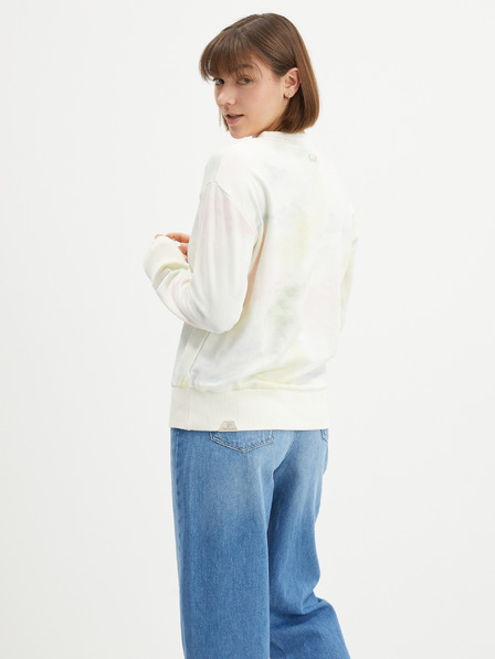 Ragwear Cremefarbenes gemustertes Damen-Sweatshirt Ragwear Delain Ombre