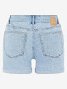 Pieces Hellblaue Denim-Shorts mit Ripp-Effekt Pieces Lisa
