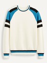 Celio Blauer und weißer Herrenpullover Celio Peswiss