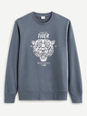 Celio Blaues bedrucktes Herren-Sweatshirt von Celio Begrif