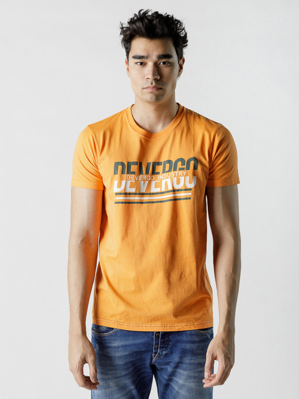 Devergo Senffarbenes Herren-T-Shirt Devergo