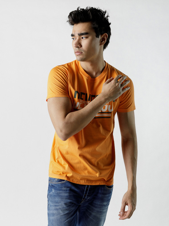 Devergo Senffarbenes Herren-T-Shirt Devergo