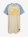 SuperDry Blaues und rosa bedrucktes Superdry Cali Surf Raglan-T-Shirt für Damen