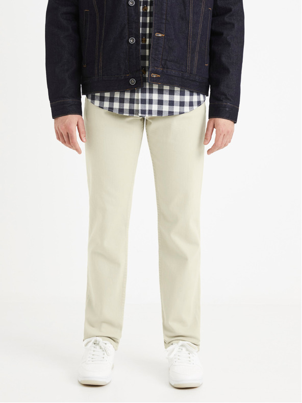 Celio Creme Herrenhose Celio Vopry1