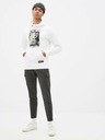 Celio Weißer Herren-Kapuzenpullover Celio Taste of fear