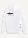 Celio Weißer Herren-Kapuzenpullover Celio Taste of fear