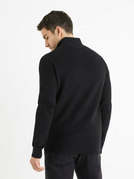 Celio Schwarze Herren Strickjacke Celio Beauzip