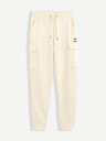 Celio Cremefarbene Herren Sweatpants mit Taschen Celio Boslap