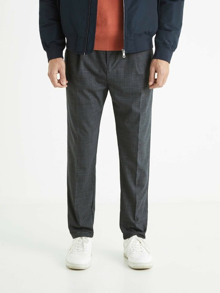 Celio Dunkelgraue Herren Karohose Celio Avocheck