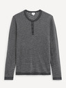 Celio Dunkelgrauer gestreifter Herrenpullover von Celio Bestripe