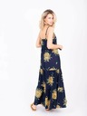 Brakeburn Dunkelblau gemustertes Damen Maxikleid Brakeburn