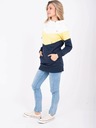 Brakeburn Gelb-blau gestreifter Damen-Kapuzenpullover Brakeburn
