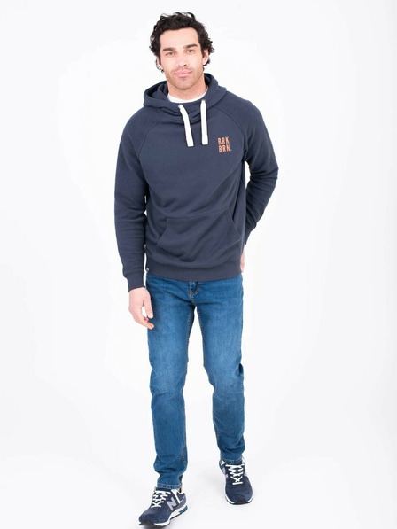 Brakeburn Dunkelblauer Herren-Kapuzenpullover Brakeburn