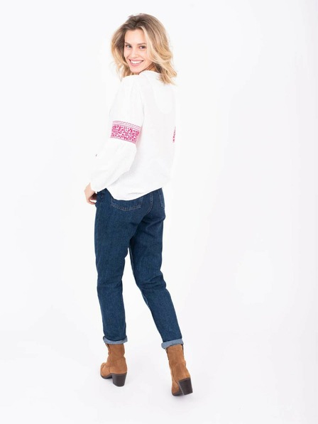 Brakeburn Rosa und weiße Damenbluse Brakeburn