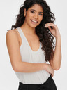 Jacqueline de Yong Weißes Tank-Top mit Spitze JDY Eddie