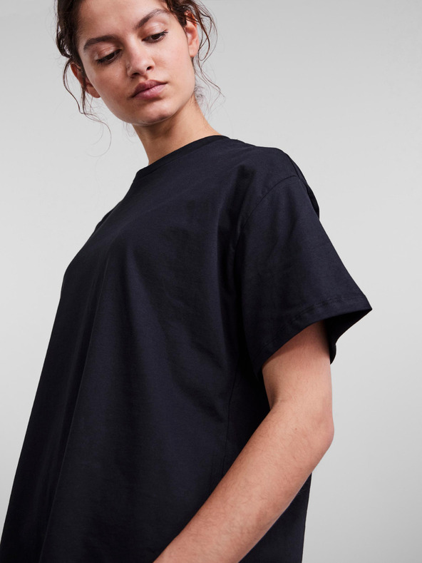 Pieces Schwarzes Oversized-T-Shirt Pieces Rina