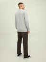 Jack & Jones Jack & Jones Otto hellgrau gerippter Basic-Pullover