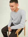 Jack & Jones Jack & Jones Otto hellgrau gerippter Basic-Pullover