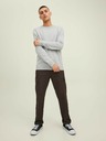 Jack & Jones Jack & Jones Otto hellgrau gerippter Basic-Pullover