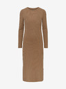 Pieces Pieces Kylie Hellbrauner gerippter Pullover midi