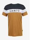 Sam 73 Grau-braunes Herren-T-Shirt SAM 73 Kavix