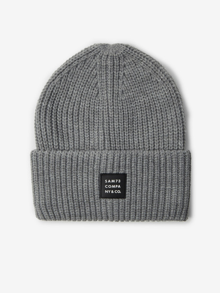 Sam 73 Graue Unisex-Wintermütze gerippt SAM 73 Dublin