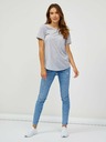 Sam 73 Hellgraues gestreiftes Basic-T-Shirt für Damen SAM 73 Asong
