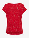 Sam 73 Rotes gemustertes Damen-T-Shirt SAM 73 Heqa