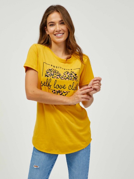 Sam 73 Senfgelbes Damen-T-Shirt SAM 73 Inathi