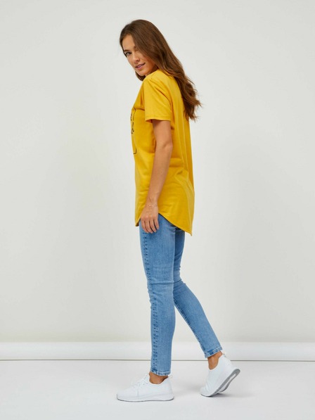 Sam 73 Senfgelbes Damen-T-Shirt SAM 73 Inathi