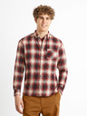 Celio Rotes Herrenhemd Celio Camulto kariert