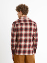 Celio Rotes Herrenhemd Celio Camulto kariert