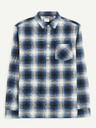 Celio Blaues Herrenhemd Celio Camulto kariert