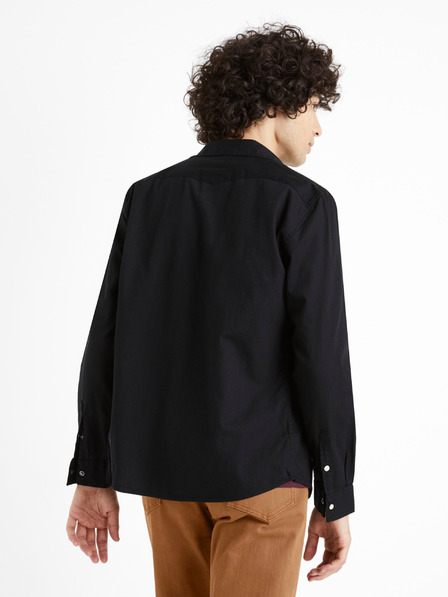 Celio Schwarzes Denim-Hemd mit moderner Passform Celio Cadenlo